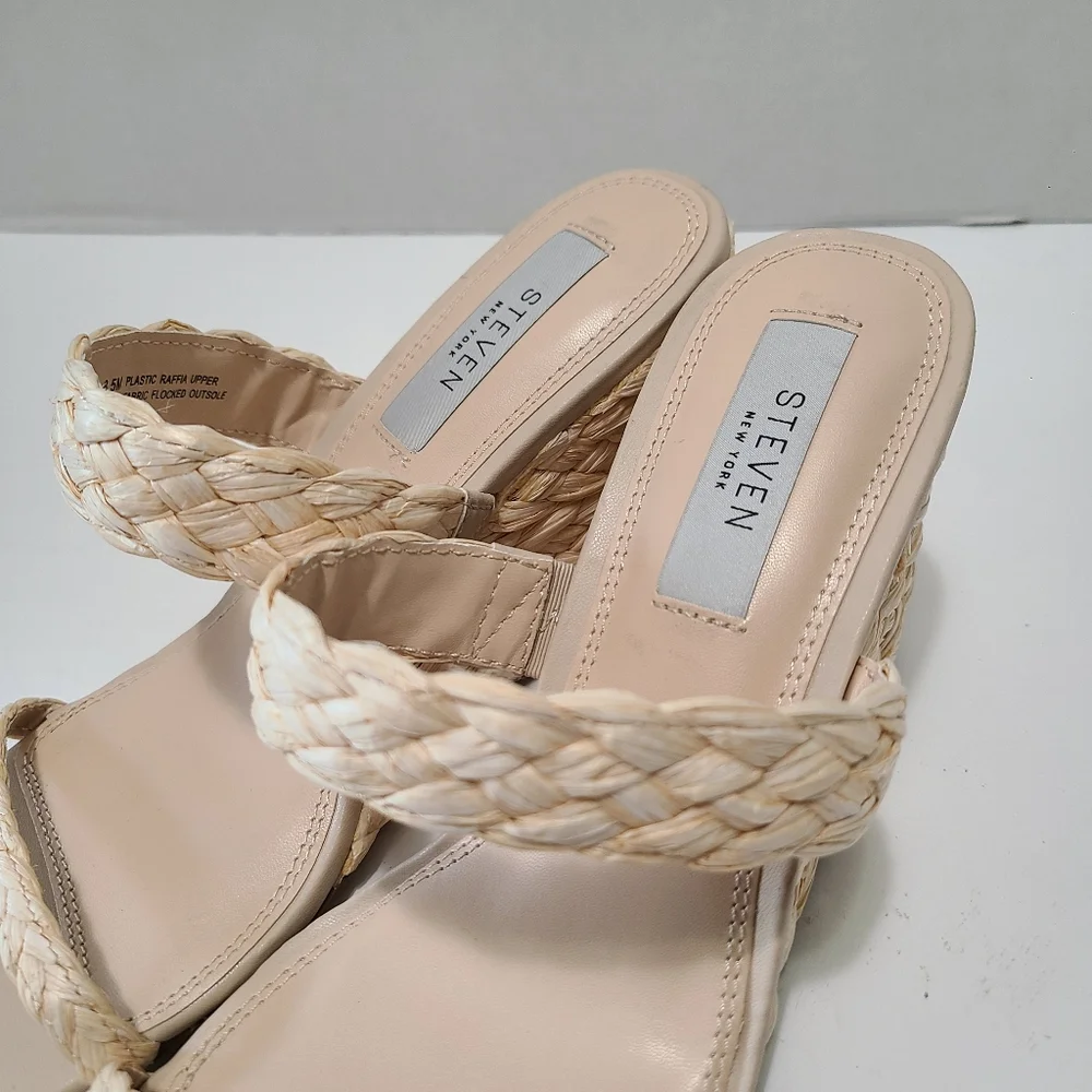 STEVEN NEW YORK Ardy Espadrille‎ Wedge Sandal Size 8.5
